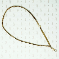 Old Gold Double Rolo Panel Chain with Swivel Hook