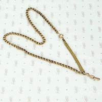 Old Gold Double Rolo Panel Chain with Swivel Hook