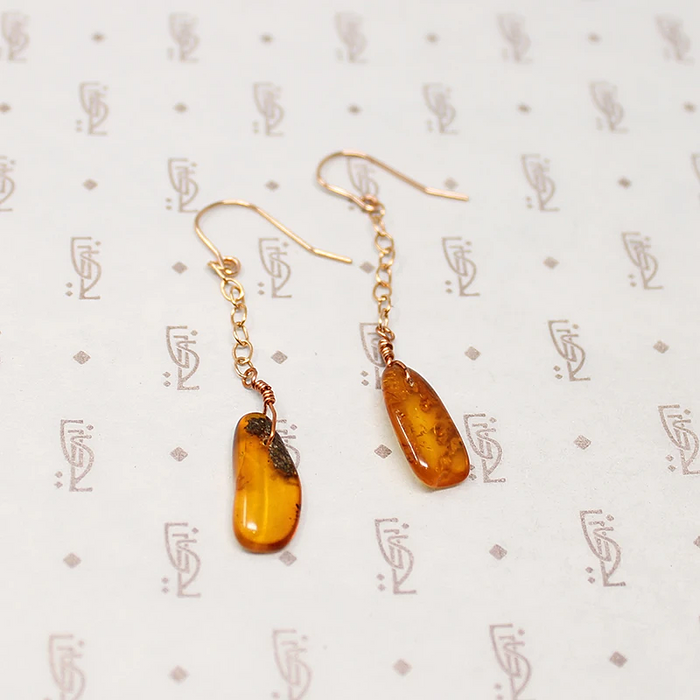 Warm & Wonderful Amber Earrings by Ancient Influences