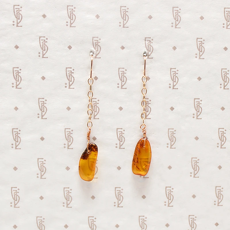 Warm & Wonderful Amber Earrings by Ancient Influences