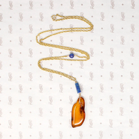 Amber & Lapis Lazuli Necklace by Ancient Influences