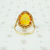Golden Amber in Gold Vintage Ring