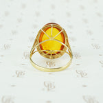 Golden Amber in Gold Vintage Ring