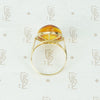 Golden Amber in Gold Vintage Ring