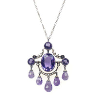 Impressive Amethyst and Pearl Articulated Pendant