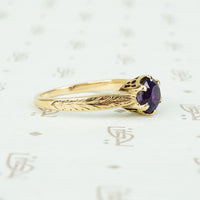 Vintage Amethyst Solitaire in Gold