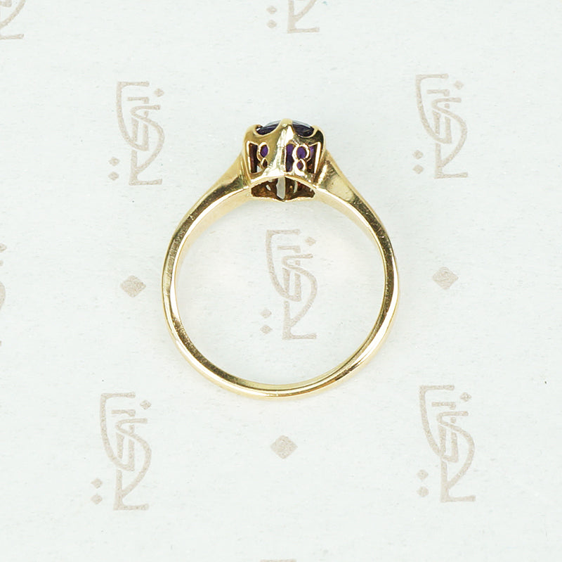Vintage Amethyst Solitaire in Gold