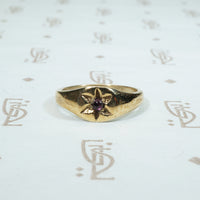 10k yellow gold tiny ring with a star set amethyst