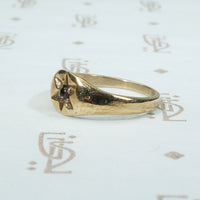 Star Set Amethyst Tiny Gold Ring