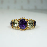 Fine Georgian 18k Gold and Gemstone Ring