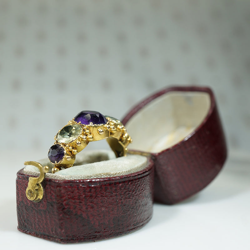 Fine Georgian 18k Gold and Gemstone Ring