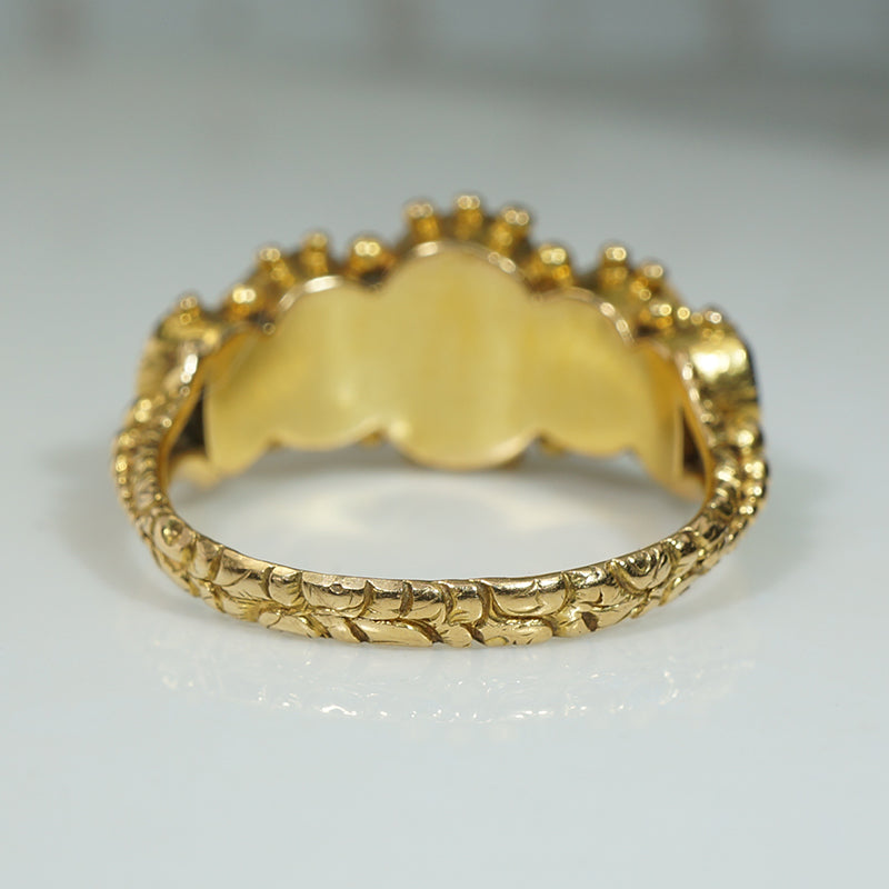 Fine Georgian 18k Gold and Gemstone Ring