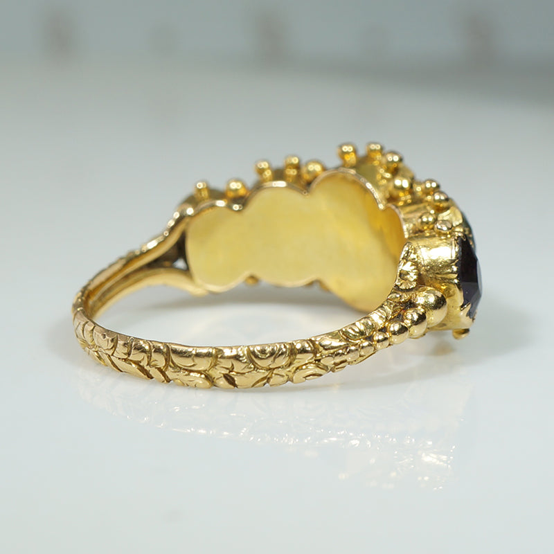 Fine Georgian 18k Gold and Gemstone Ring