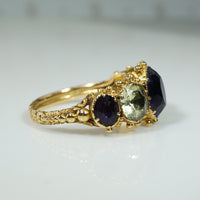 Fine Georgian 18k Gold and Gemstone Ring