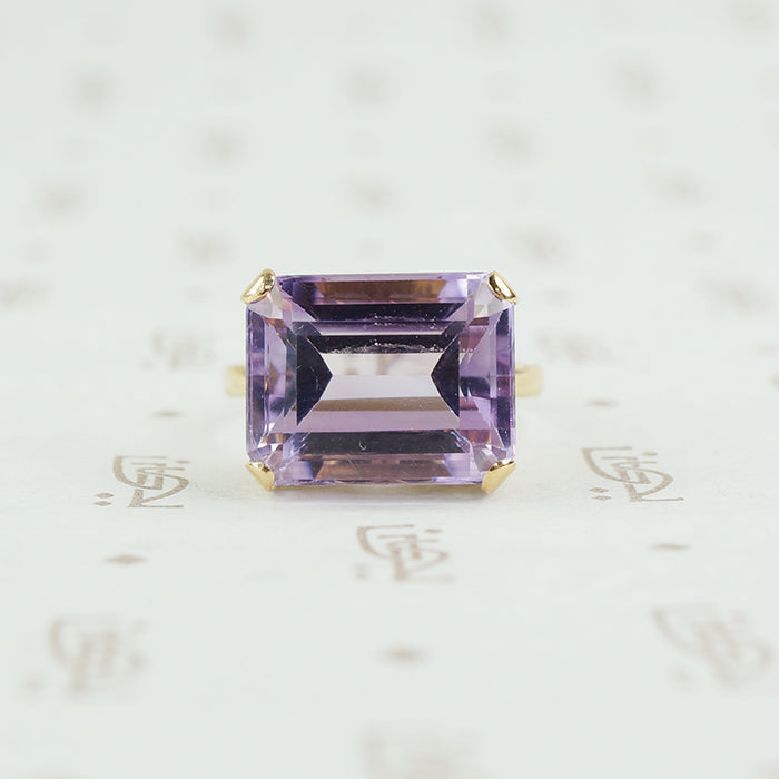 east west amethyst ring