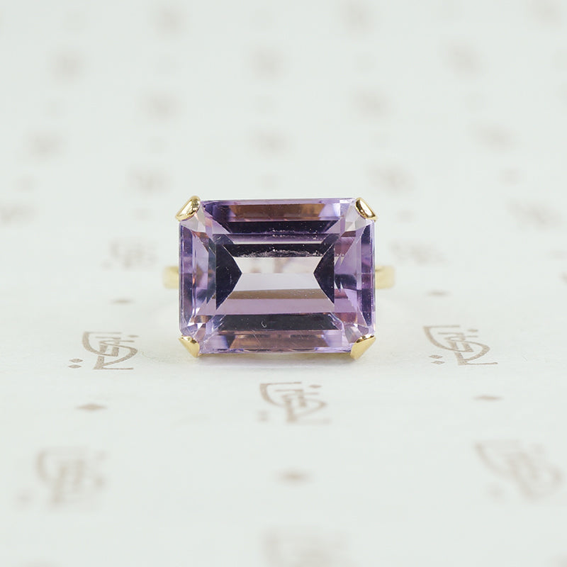 east west amethyst ring