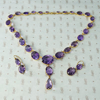 Antique Amethyst Paruré in Fitted Box