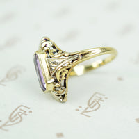 The Prettiest 2-tone Gold Amethyst Ring
