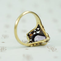 The Prettiest 2-tone Gold Amethyst Ring