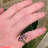 The Prettiest 2-tone Gold Amethyst Ring