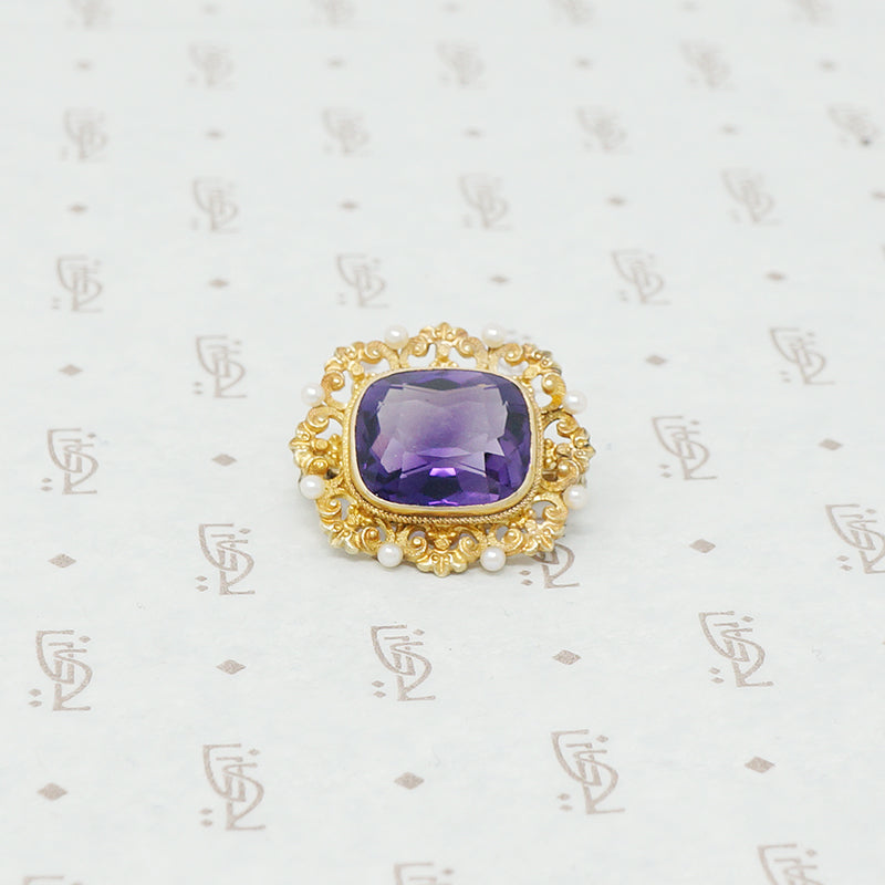 krementz amethyst brooch