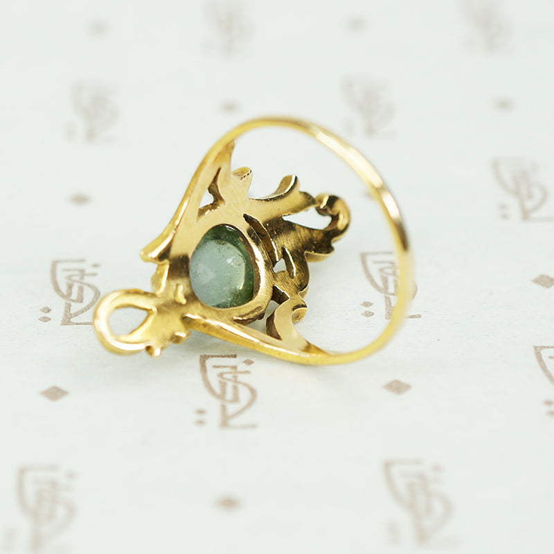 Golden Curves An Art Nouveau Ring