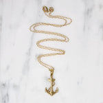Saucy Little Gold Anchor Charm