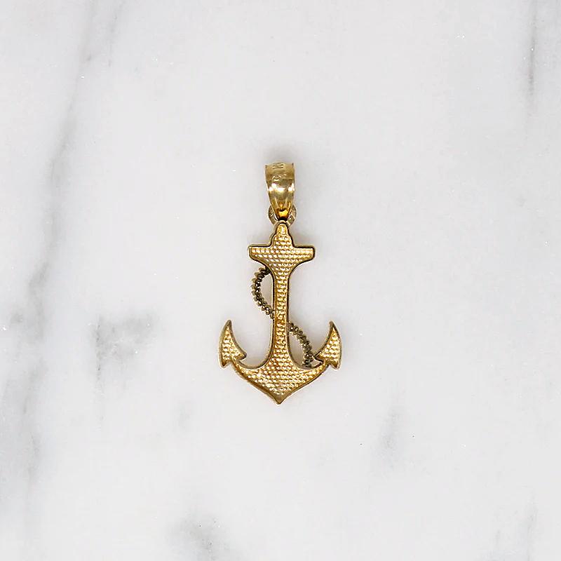 Saucy Little Gold Anchor Charm