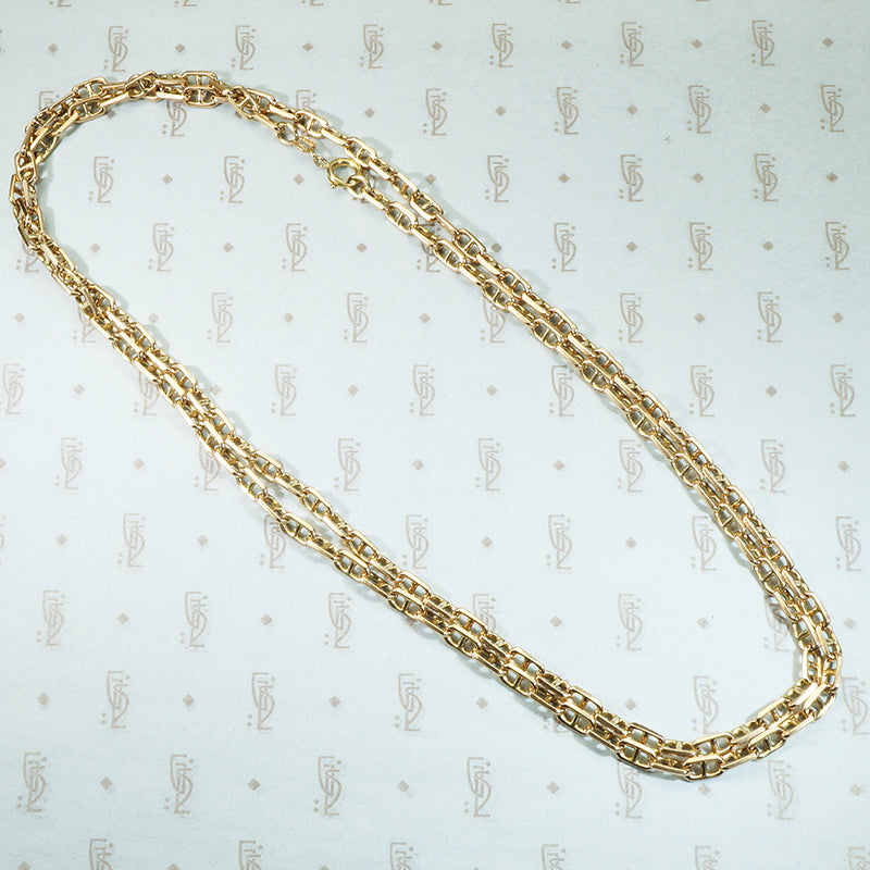 Chunky vintage extra long anchor mariners chain