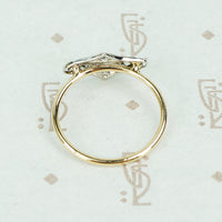 platinum and gold diamond conversion ring side