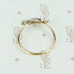 platinum and gold diamond conversion ring side