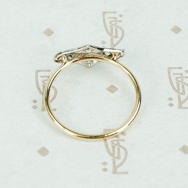 platinum and gold diamond conversion ring side