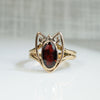 Arts and Crafts Garnet Pinky Ring