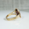 Arts and Crafts Garnet Pinky Ring
