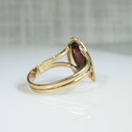 Arts and Crafts Garnet Pinky Ring