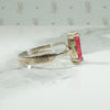 Vintage Sterling Ankh Ring with Pink Tourmaline