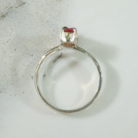 Vintage Sterling Ankh Ring with Pink Tourmaline