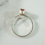 Vintage Sterling Ankh Ring with Pink Tourmaline