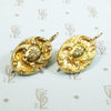 Art Nouveau Earbobs with Star Set OMC Diamonds