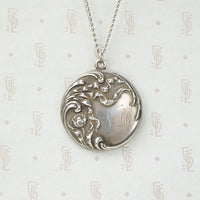 Sterling Art Nouveau Locket with Poppy