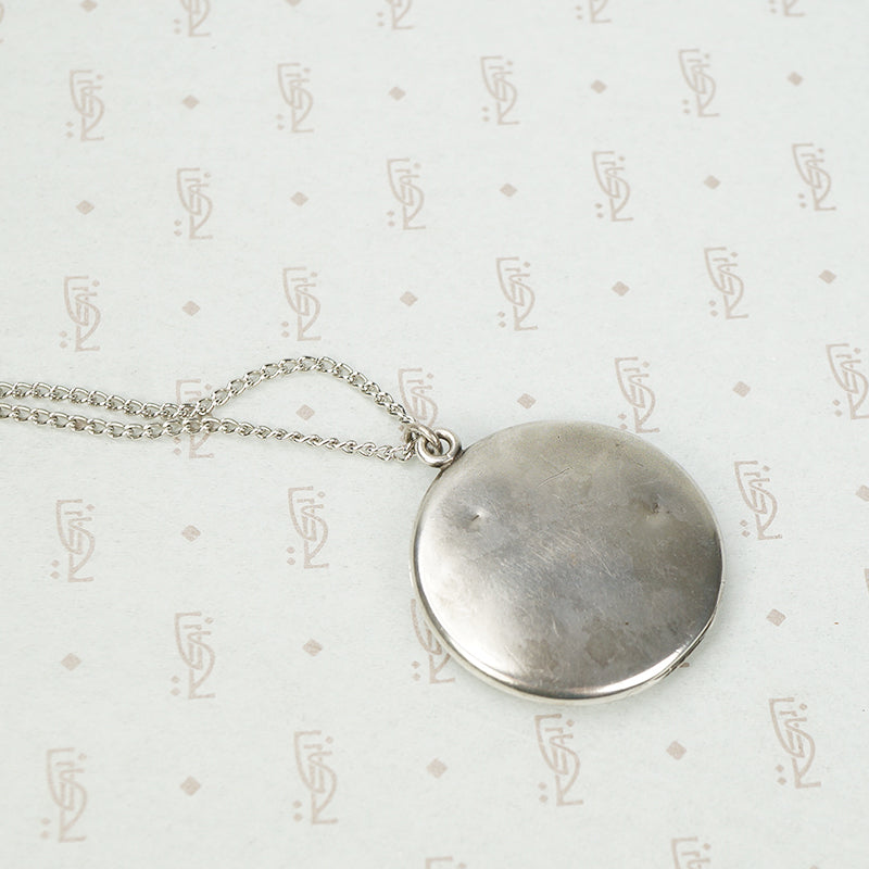 Sterling Art Nouveau Locket with Poppy