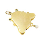 Art Nouveau Locket 18k yellow gold and Emeralds