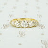 oec and rose cut diamond 18k yellow gold band circa 1880