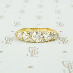 oec and rose cut diamond 18k yellow gold band circa 1880