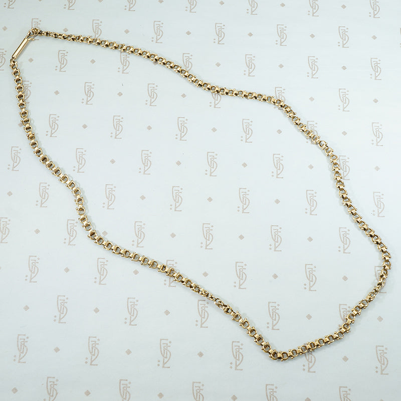 Extra Lovely Handmade Gold 19th Century Chain