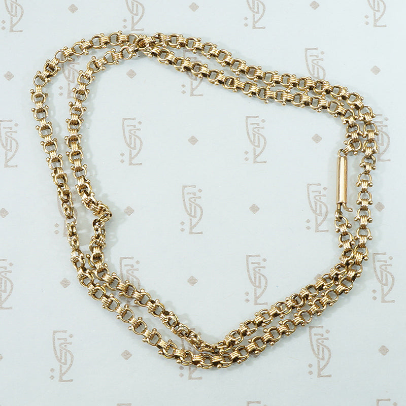 Extra Lovely Handmade Gold 19th Century Chain