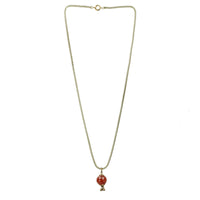 Muted Beauty. Green Gold and Carnelian Necklace by AI - Gem Set Love