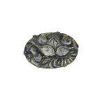 carved lotus blossom vintage chinese brooch