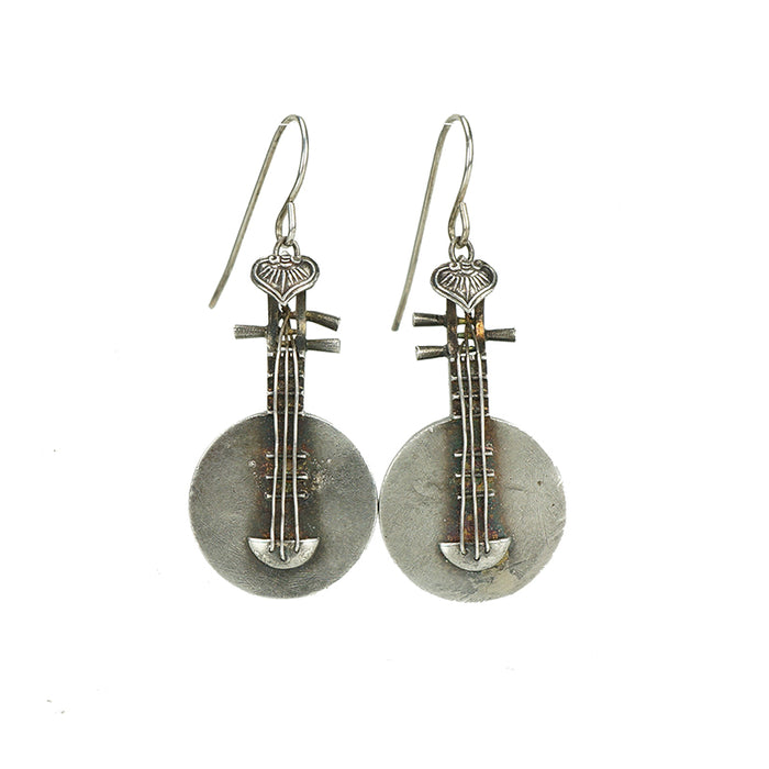 Vintage 1920's Chinese Earrings Ruan - Gem Set Love