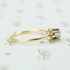 Old Euro Diamond prong set solitaire side view